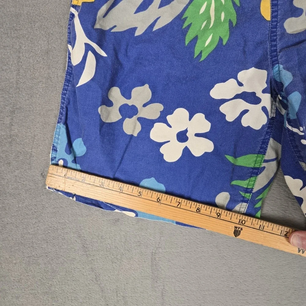 Vintage Ocean Pacific Board Shorts Boy's‎ Large Blue Floral Swim Trunks Y2k